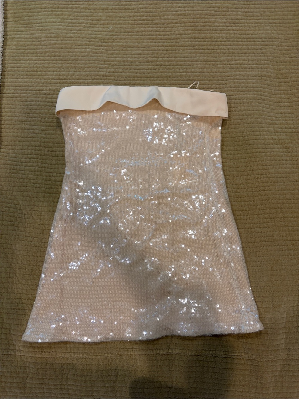 Women’s ' Sequin Strapless Party Dress in Ivory